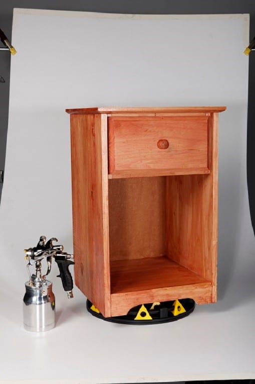 wood finishing cabinet